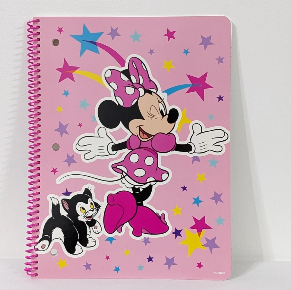 Disney Minnie Mouse Spiral Journal Notebook, 10.5 in x 8 in., NEW